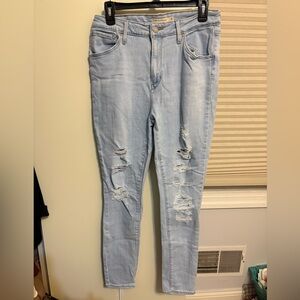 Levi's 721 High Rise Skinny Distressed Jeans Size 31 regular